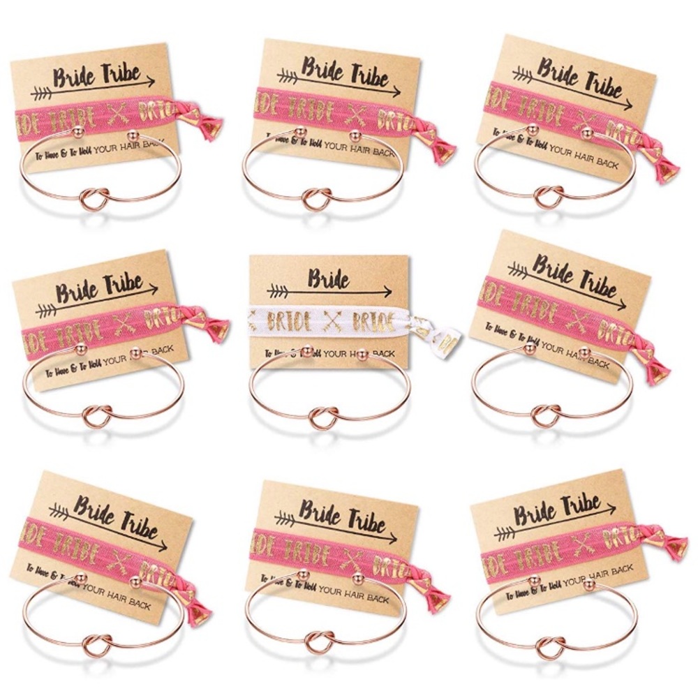 👰 BRIDE TRIBE BACHELORETTE BRACELET & HAIR SETS